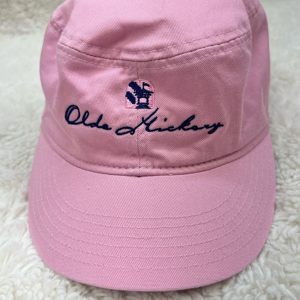 Kate Lord Pink Adjustable Cap hat Olde Hickory Print NWOT - Picture 2 of 6